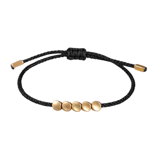 PULSERA BUDISTA CON CUENTAS DE COBRE TIBETANO